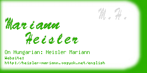 mariann heisler business card